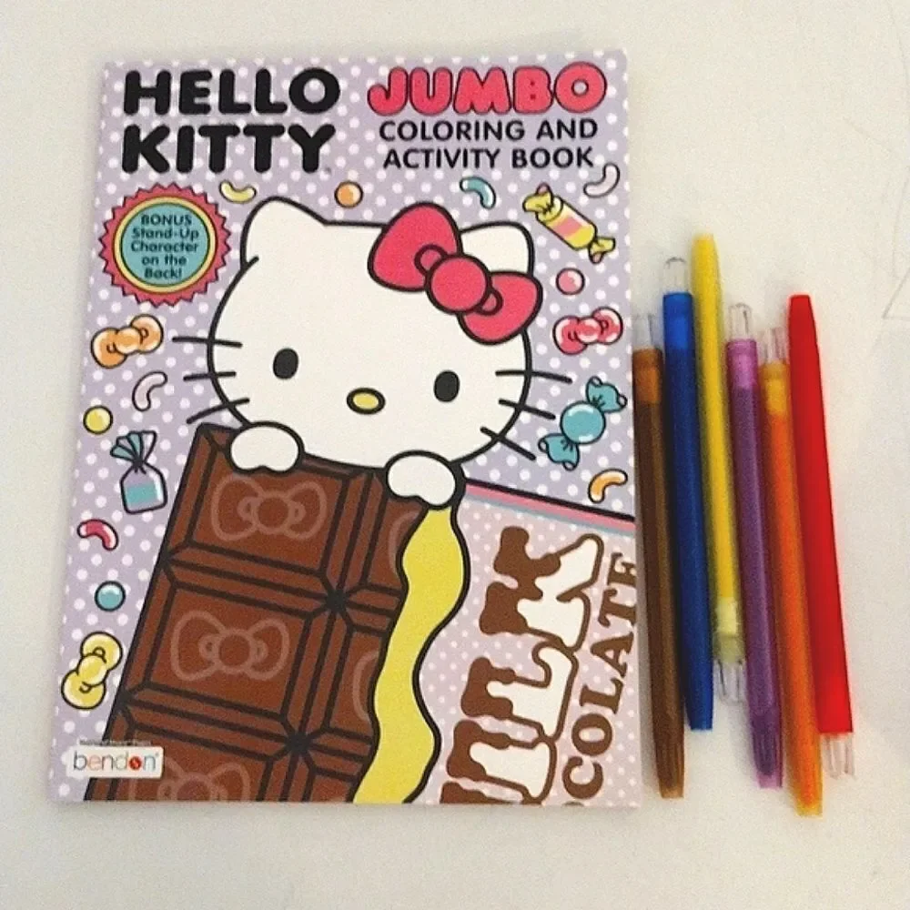 HELLO KITTY‎ Collectible Y2K Tin With Coloring Book and Twist Crayons